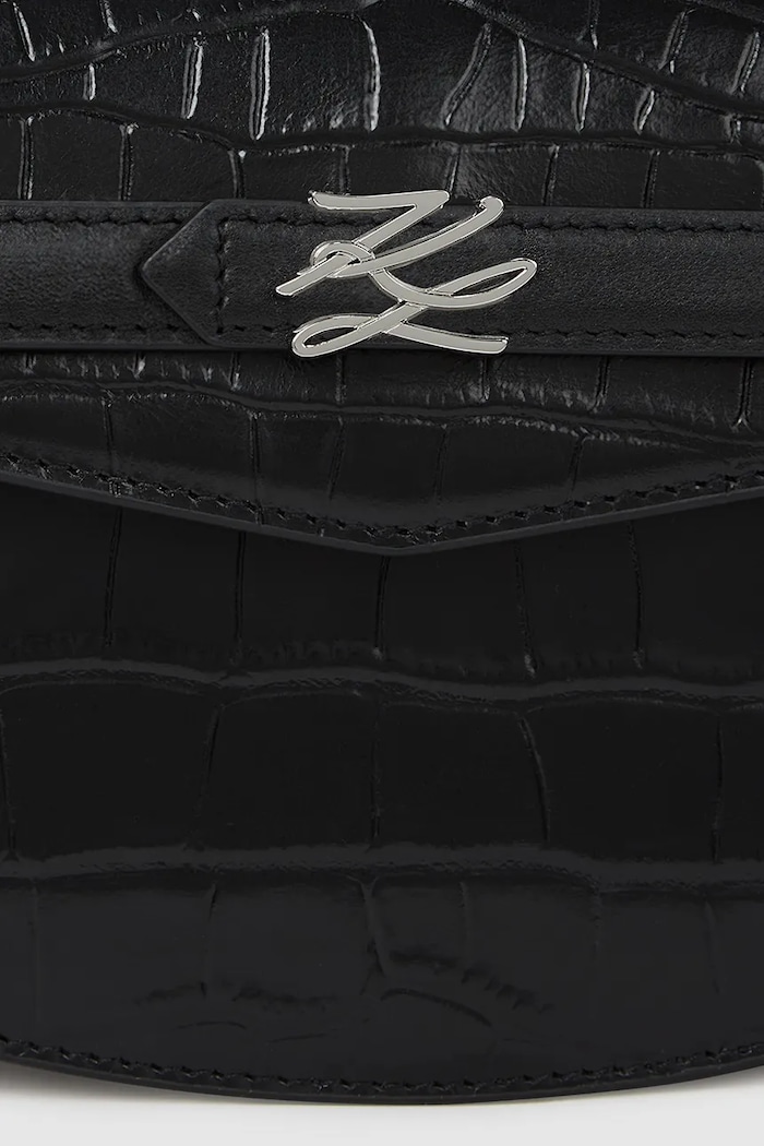 Accesorii Karl Lagerfeld poșetă de piele Karl Lagerfeld Studio A4W30135 negru