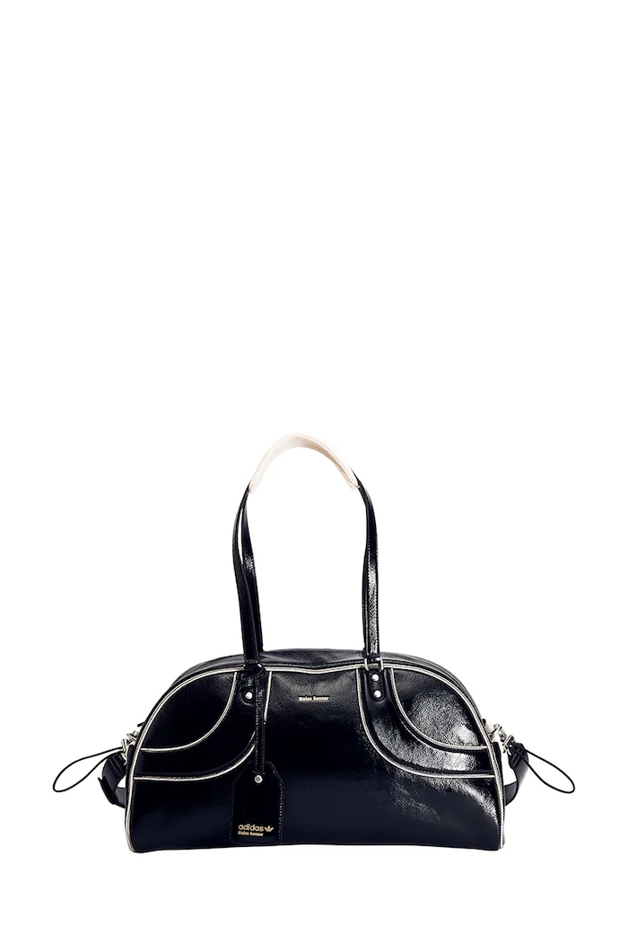 adidas Originals leather handbag x Wales Bonner Bwl Bag L grain leather black KE1058