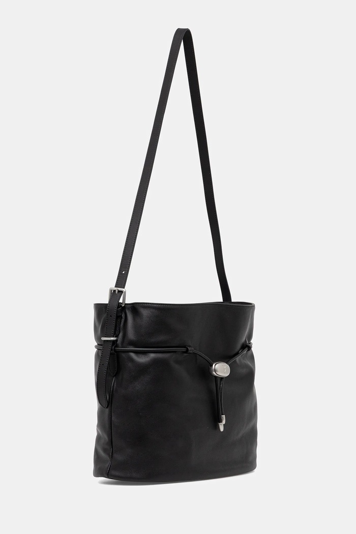 Usnjena torbica Trussardi Z598E005975N črna AW25