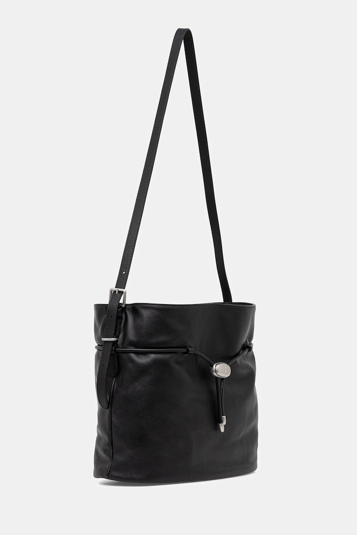 Usnjena torbica Trussardi Z598E005975N črna AW25