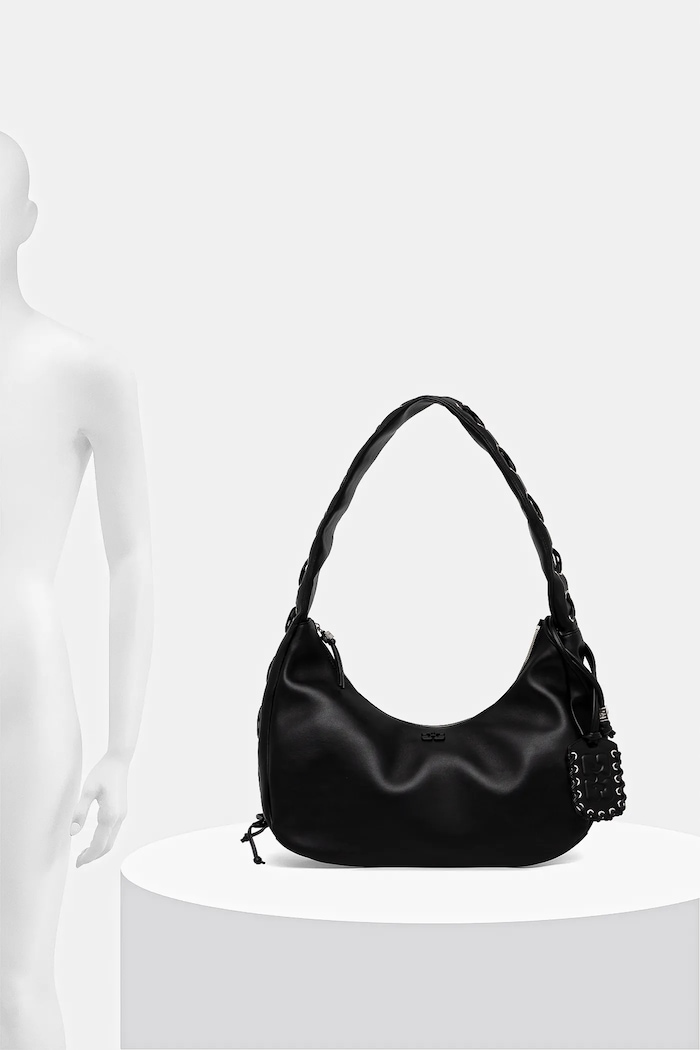 Чанта GANNI Hobo Medium Laces A7295