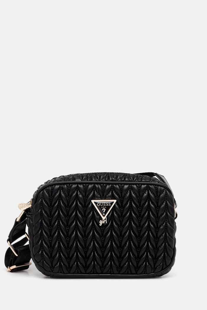 Τσάντα Guess Girl απομίμηση λείου δέρματος μαύρο J5YZ08.WHEG0.9BYA