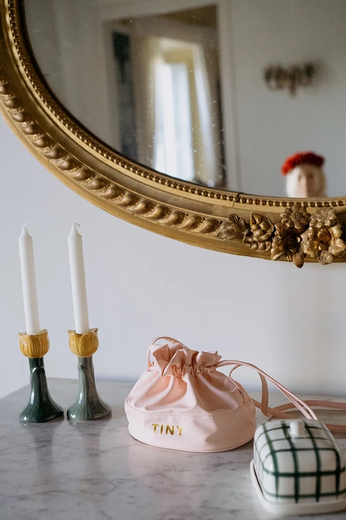 Detská kabelka Tinycottons SOLID BUCKET BAG ružová AW25.510