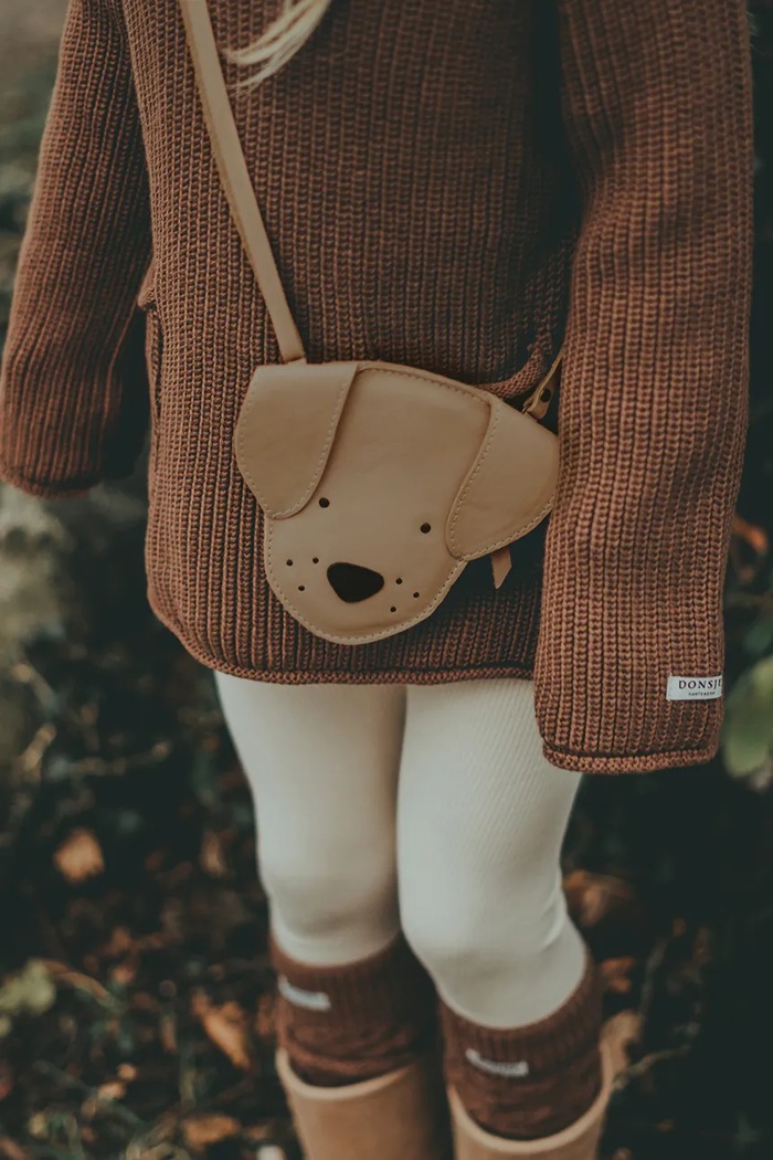Dětská semišová kabelka Donsje Britta Classic Purse Dog 5001030 hnědá