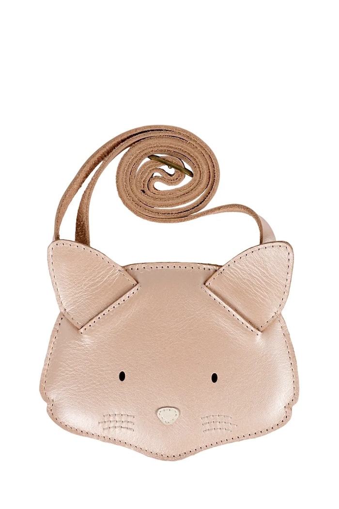 Fete Donsje geantă de mână din piele pentru copii Blinc Purse Cat 5520502 roz