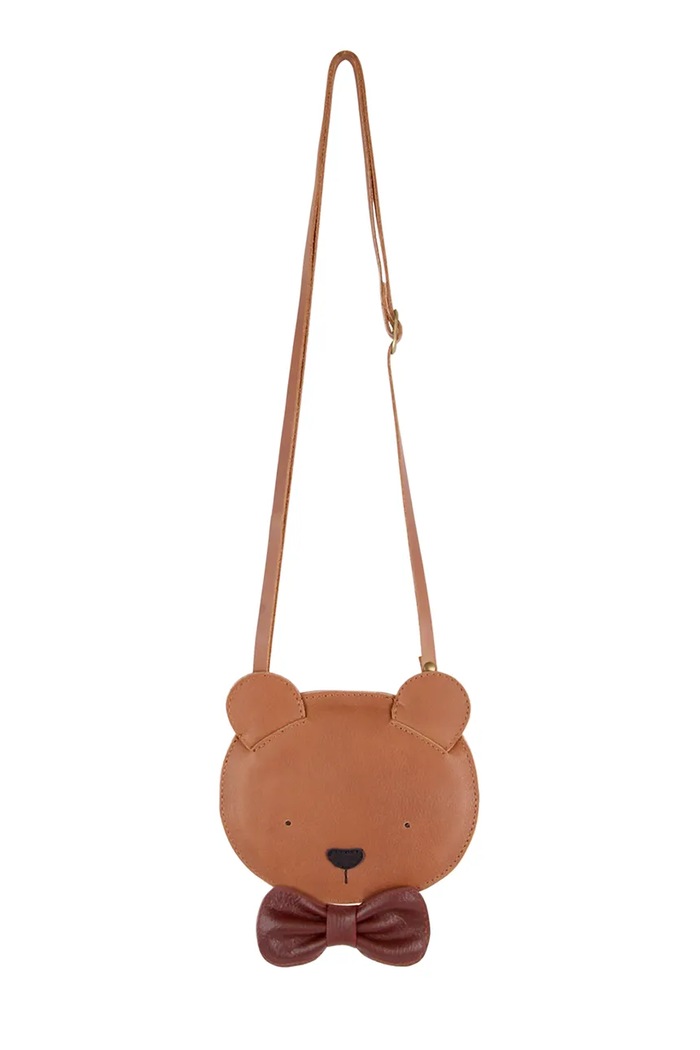 Donsje geantă de mână din piele pentru copii Britta Exclusive Purse Winter Bear uni maro 5002018
