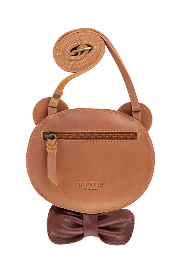 Fete Donsje geantă de mână din piele pentru copii Britta Exclusive Purse Winter Bear 5002018 maro