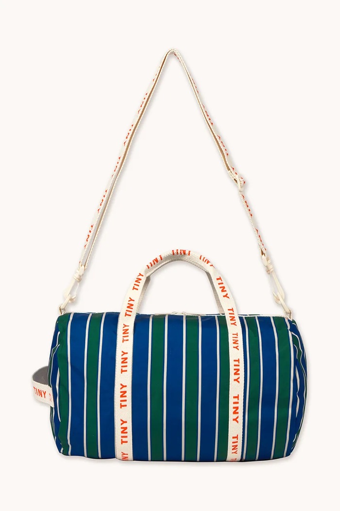 Tinycottons Geantă copii STRIPES DUFFLE BAG AW25.542 bleumarin AW25