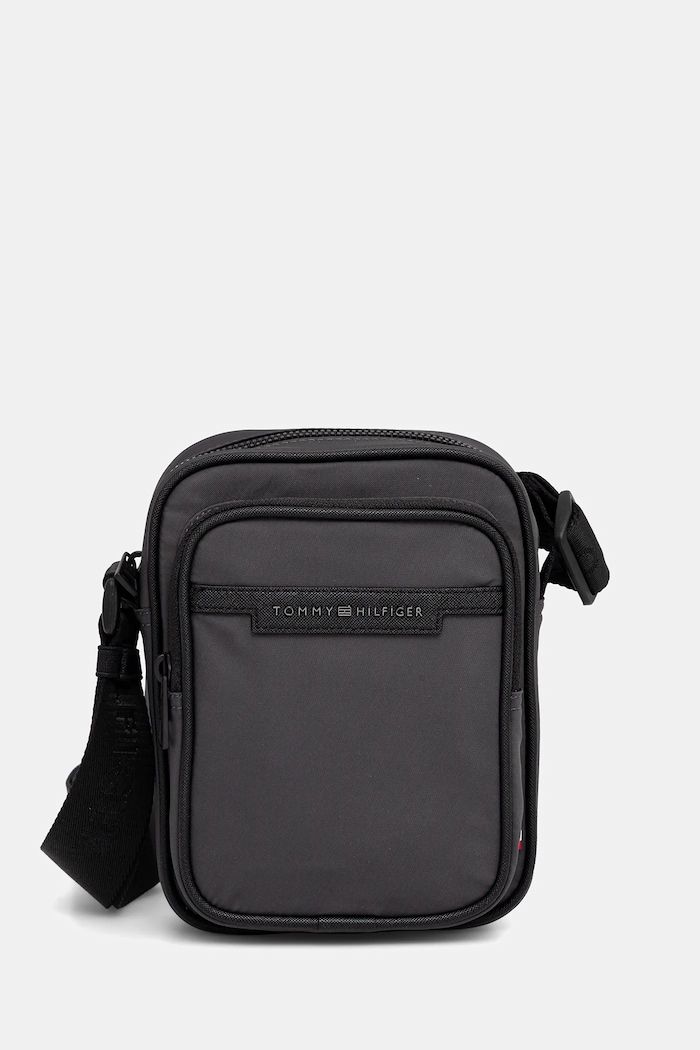 Tommy Hilfiger borsetă uni gri AM0AM13465