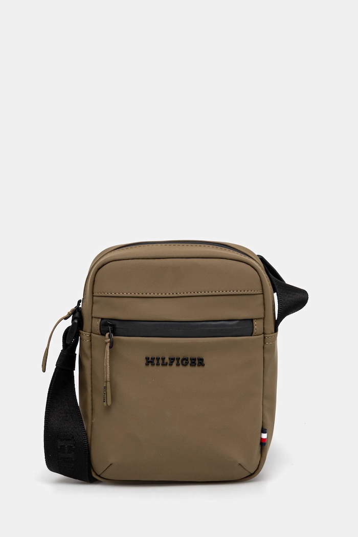 Malá taška Tommy Hilfiger jednofarebný zelená AM0AM13498