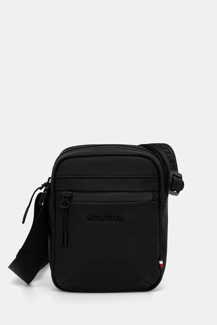Tommy Hilfiger saszetka nie mieści A4 czarny AM0AM13498