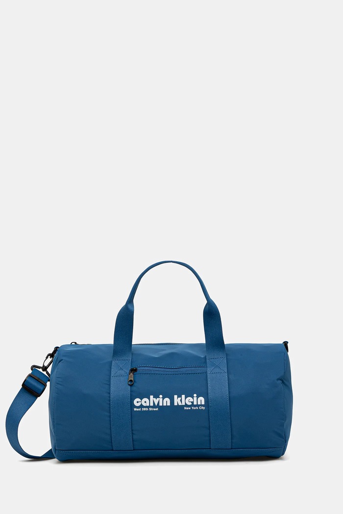 Taška Calvin Klein 43 x 23 x 24 cm nášivka modrá LV04G3163G