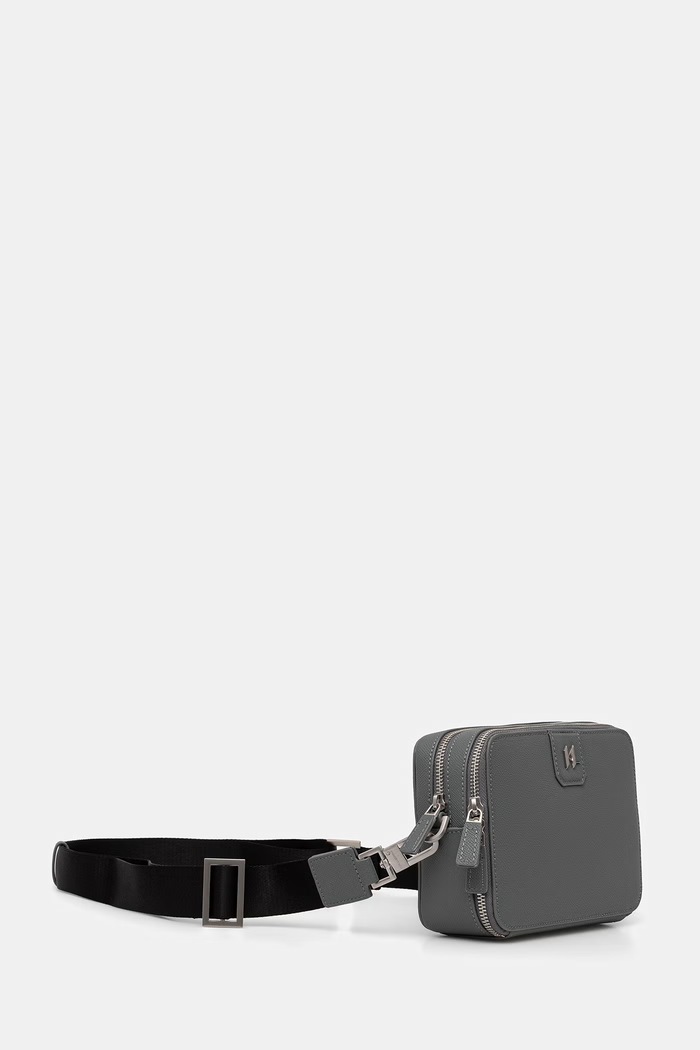 Karl Lagerfeld geantă mică pentru bărbați din piele K/MONOGRAM A3M30157 verde AA00