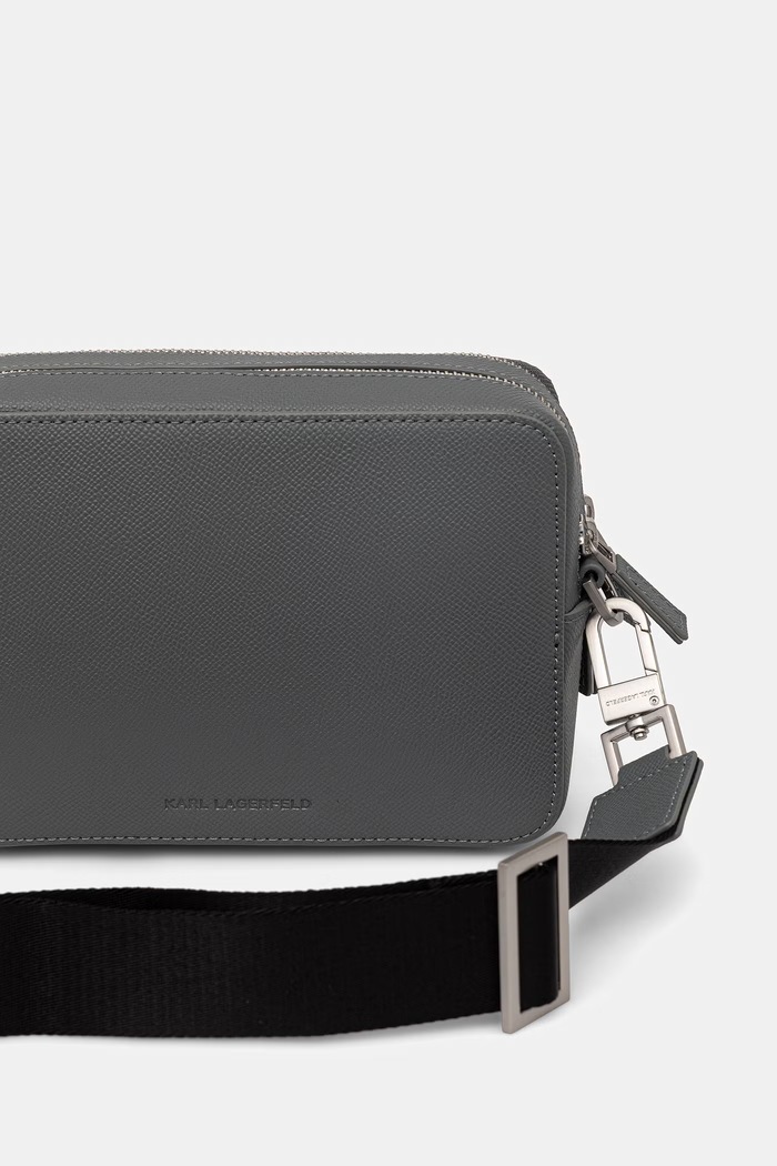 Accesorii Karl Lagerfeld geantă mică pentru bărbați din piele K/MONOGRAM A3M30157 verde