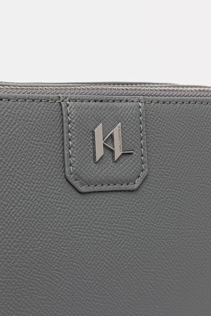 Karl Lagerfeld geantă mică pentru bărbați din piele K/MONOGRAM verde A3M30157
