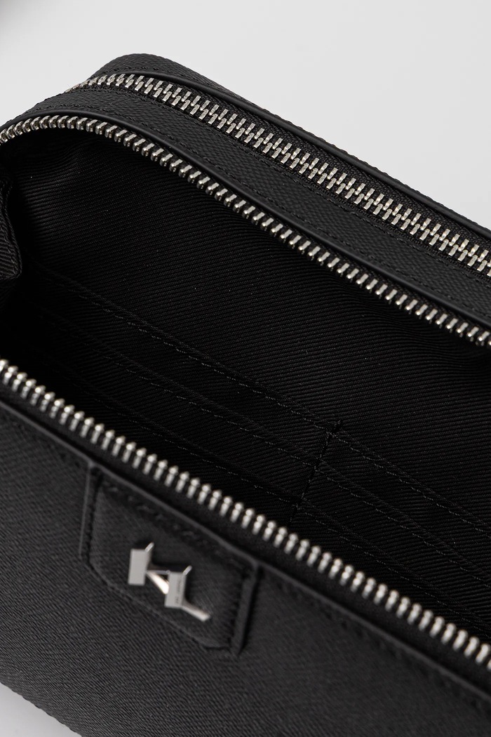 Karl Lagerfeld чанта през рамо мъжка от кожа K/MONOGRAM A3M30157 черен