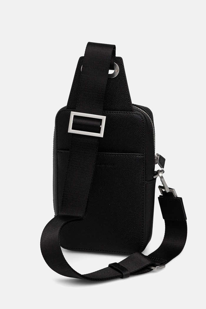 Accesorii Karl Lagerfeld geantă mică pentru bărbați din piele K/MONOGRAM A3M30158 negru