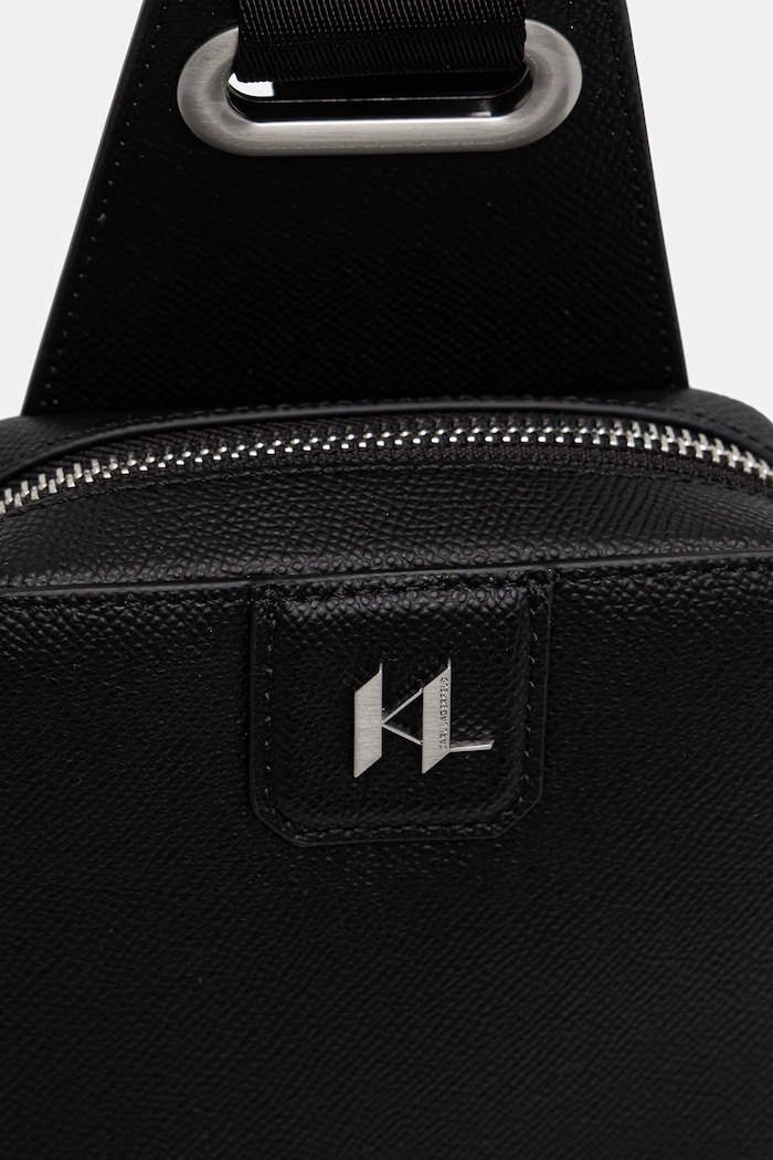 Karl Lagerfeld geantă mică pentru bărbați din piele K/MONOGRAM negru A3M30158