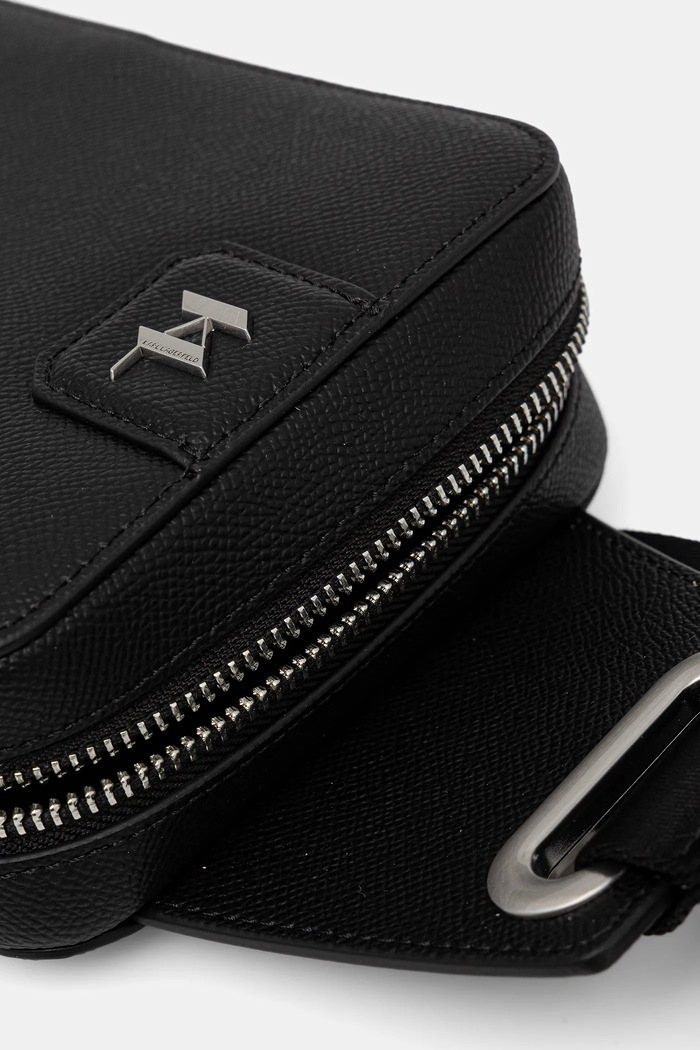 Karl Lagerfeld geantă mică pentru bărbați din piele K/MONOGRAM A3M30158 negru