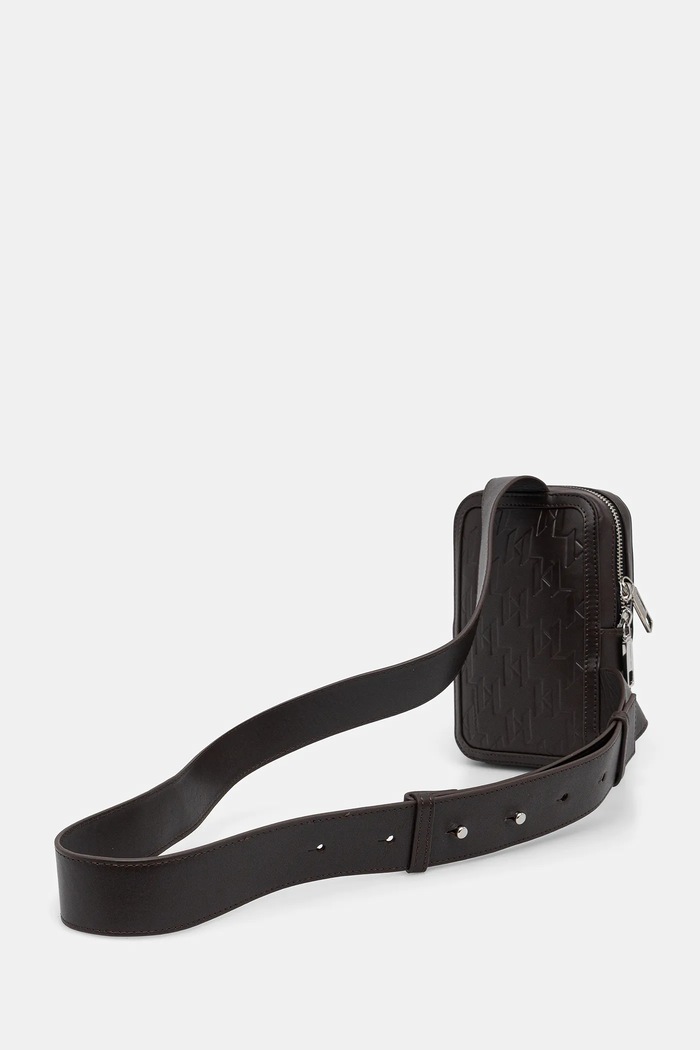 Karl Lagerfeld bőr oldaltáska K/LOOM barna A3M30179