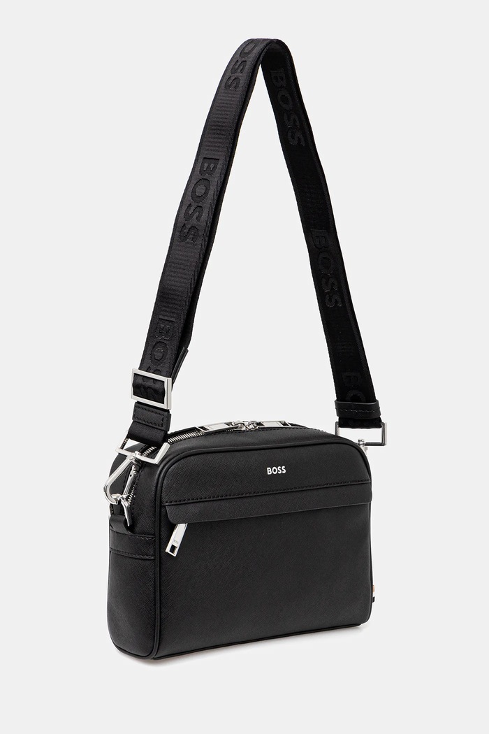 BOSS Geantă Zair_Squared Crossb. 50548279 negru AW25