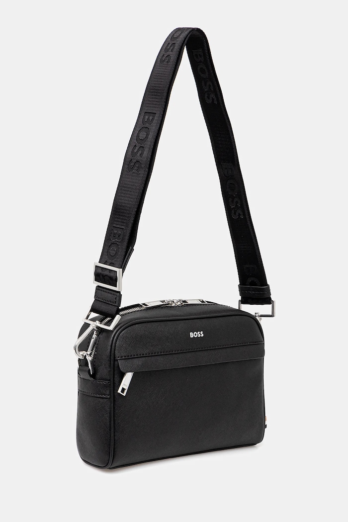 BOSS Geantă Zair_Squared Crossb. 50548279 negru AW25