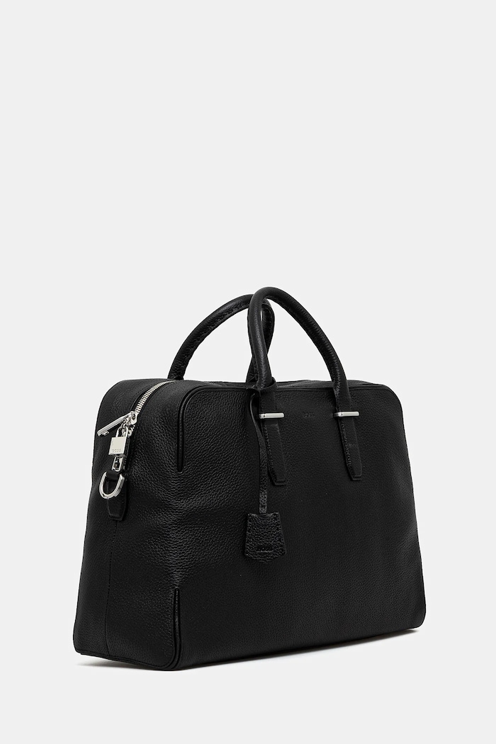 Kožená taška BOSS Madison-B1_Holdall 50548231 černá AW25