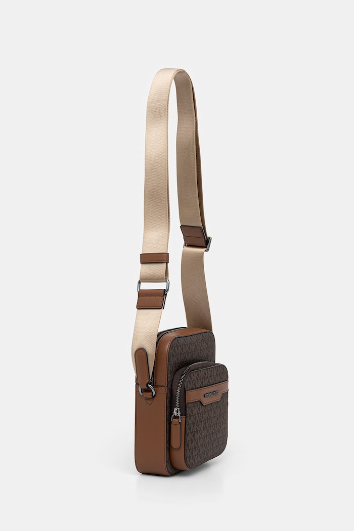 Michael Kors saszetka męska HUDSON 33T5LHDM0B brązowy AW25