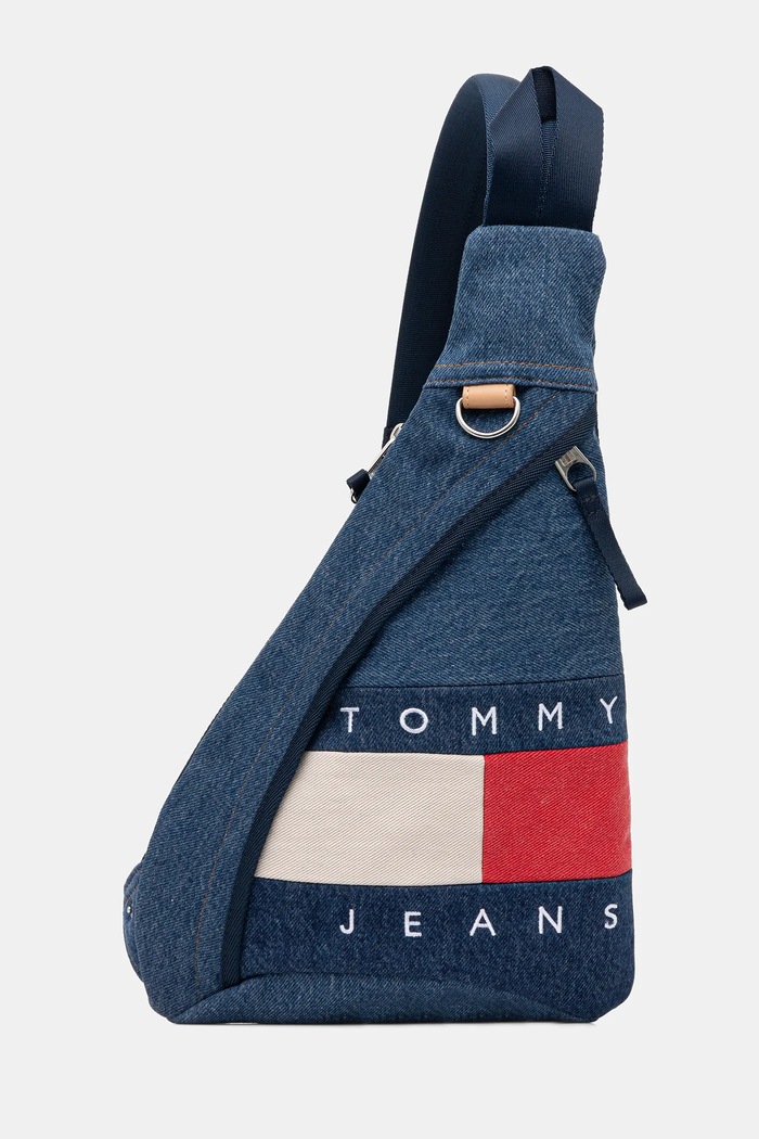 Tommy Jeans borsetă imprimeu albastru AM0AM13815