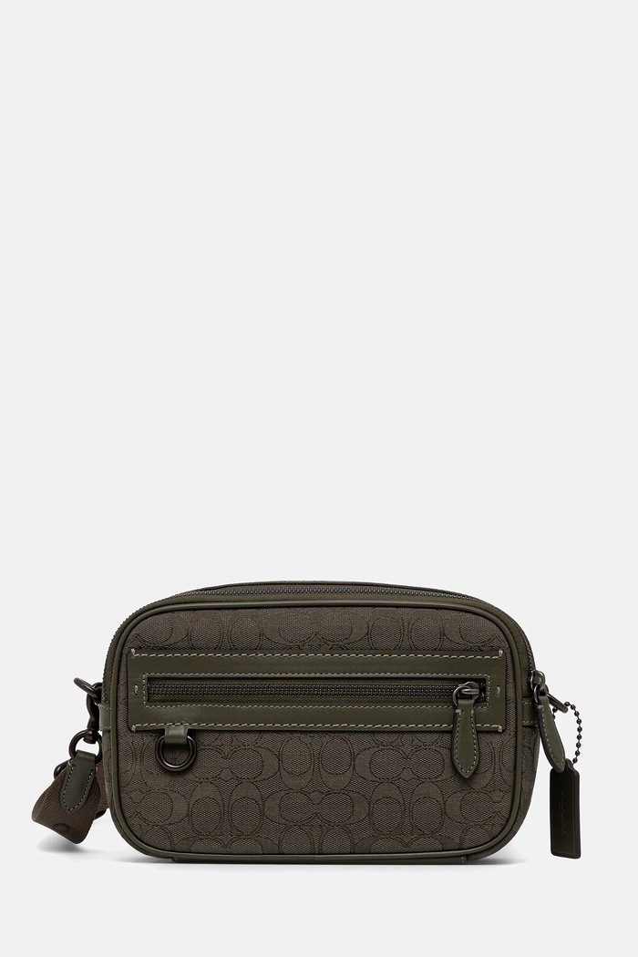 Coach borseta Theo cu modele verde CBF21