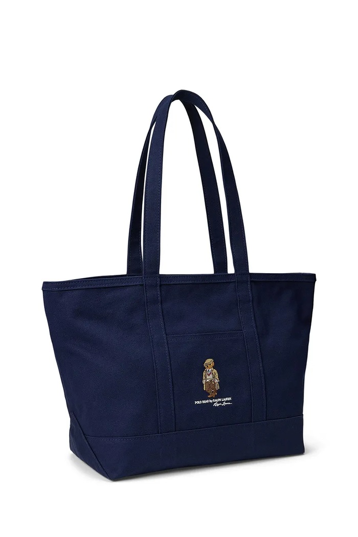 Polo Ralph Lauren geantă de bumbac 37 x 56 x 19 cm 405974592 bleumarin AW25