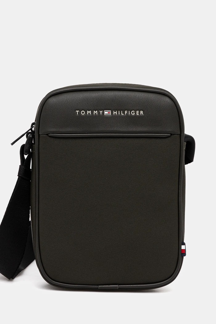 Tommy Hilfiger saszetka nie mieści A4 zielony AM0AM13624
