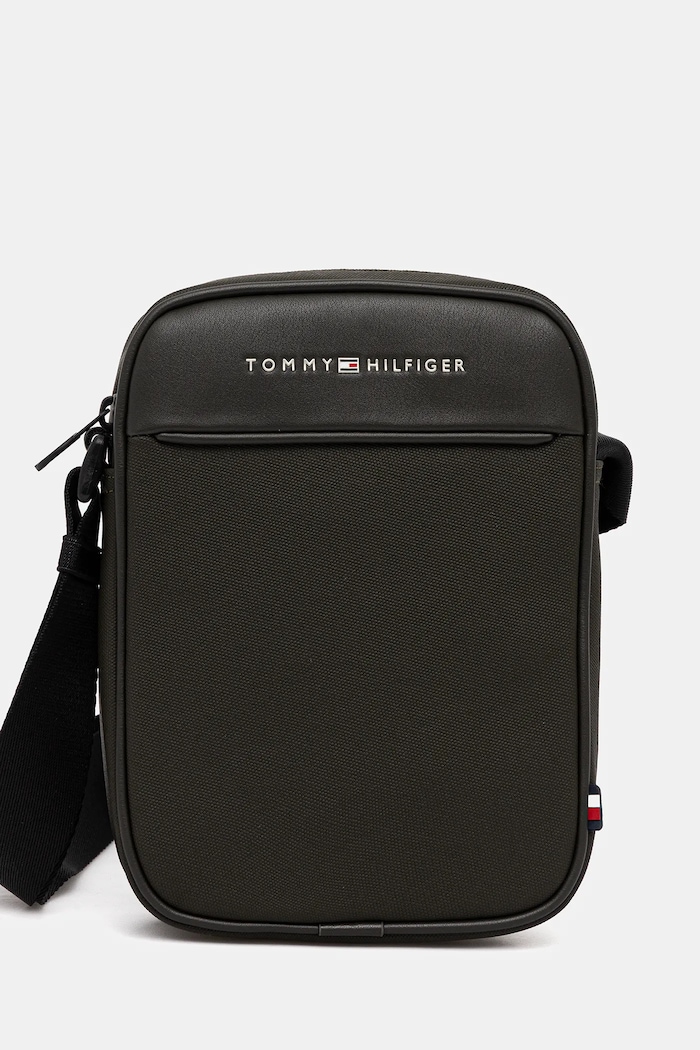Tommy Hilfiger saszetka nie mieści A4 zielony AM0AM13624