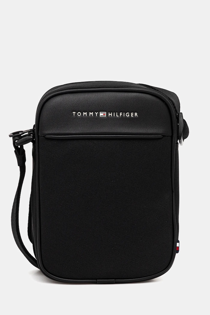 Tommy Hilfiger saszetka nie mieści A4 czarny AM0AM13624