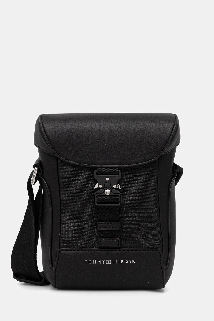 Tommy Hilfiger borsetă uni negru AM0AM13940