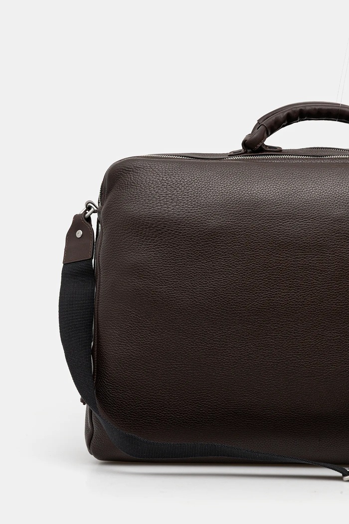 Tommy Hilfiger geantă de piele 52 x 34 x 18 cm maro AM0AM13652