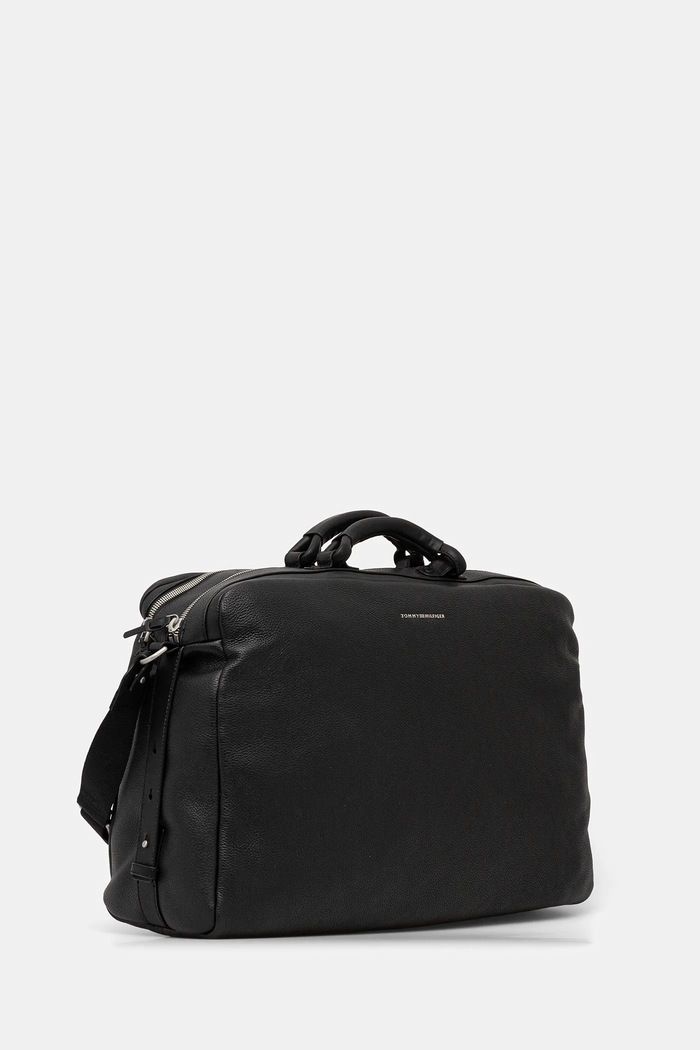 Tommy Hilfiger geantă de piele 52 x 34 x 18 cm AM0AM13652 negru AW25