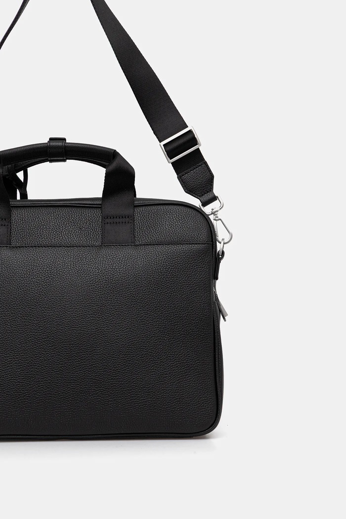 Akcesoria Trussardi Torba skórzana 38 x 32 x 11 cm Z587E005964N czarny