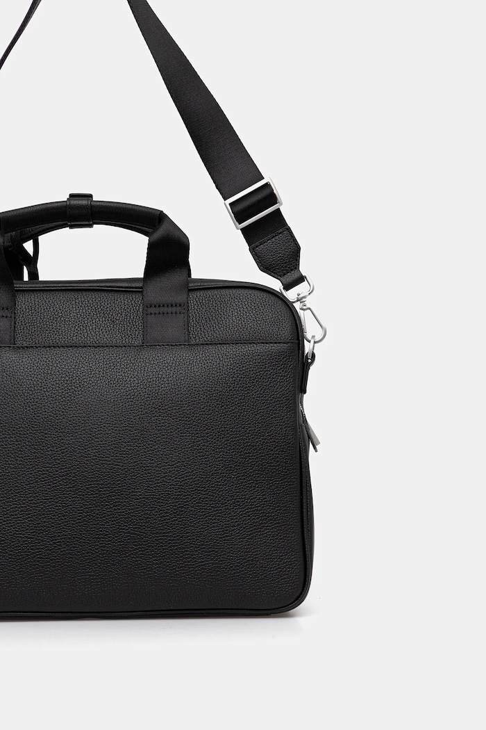 Akcesoria Trussardi Torba skórzana 38 x 32 x 11 cm Z587E005964N czarny