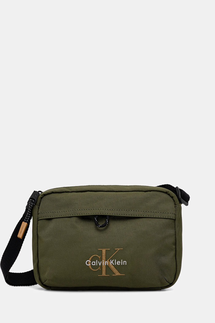 Calvin Klein Φάκελος που φοριέται στον ώμο ανδρικός υφασμάτινο πράσινο LV04D3117G