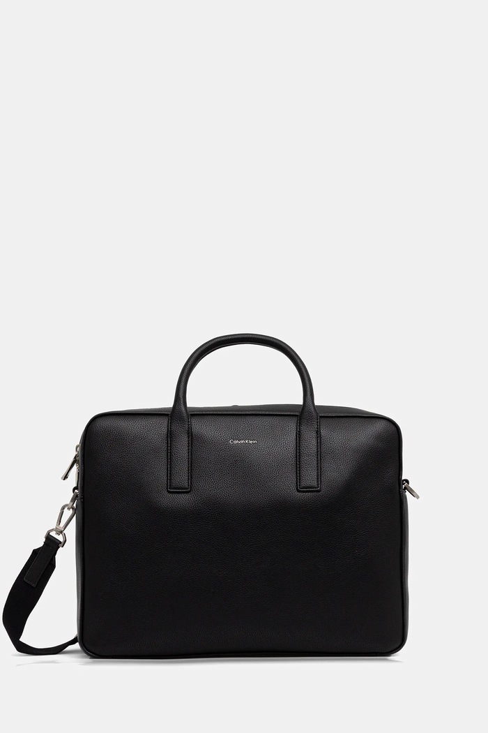 Taška Calvin Klein 36,5 x 28,5 x 7,5 cm imitácia kože čierna LV04D3157G