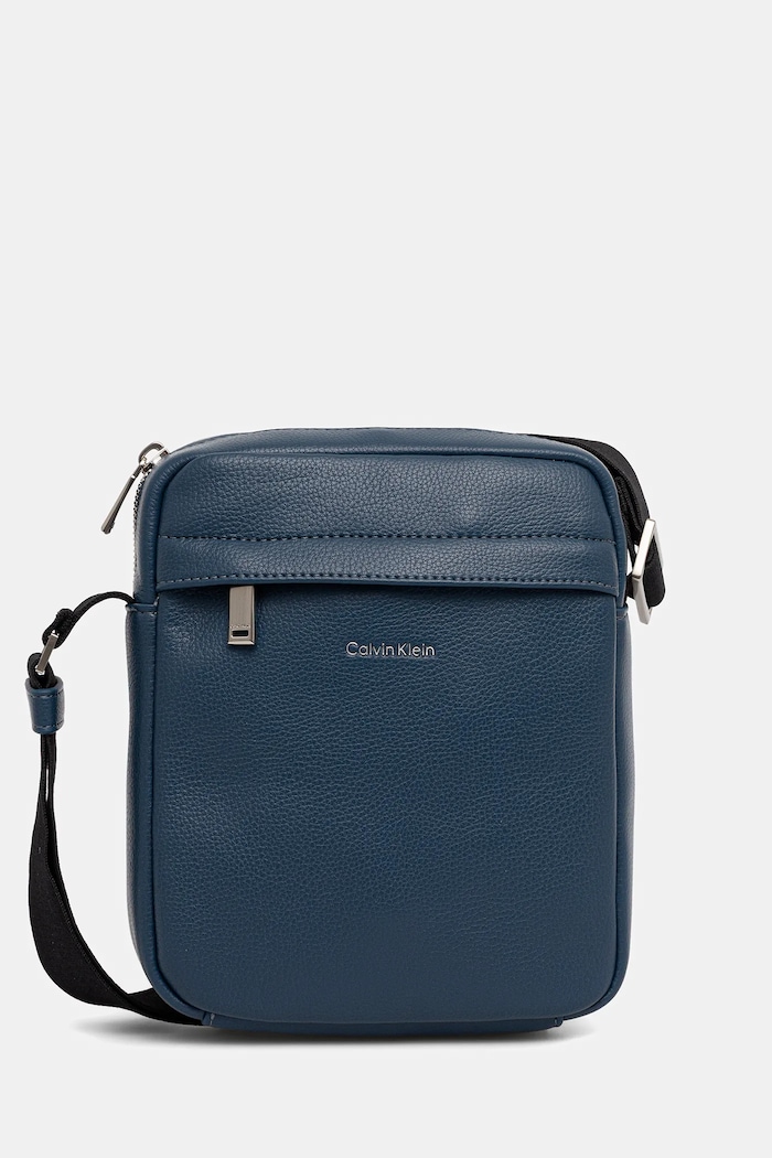Calvin Klein geantă mică pentru bărbați cu imitație de piele uni albastru LV04D3160G