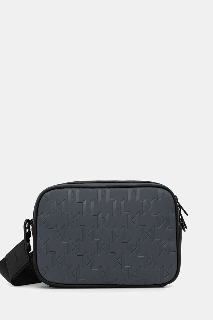 Malá taška Karl Lagerfeld K/MONOGRAM imitácia kože sivá A4M30197