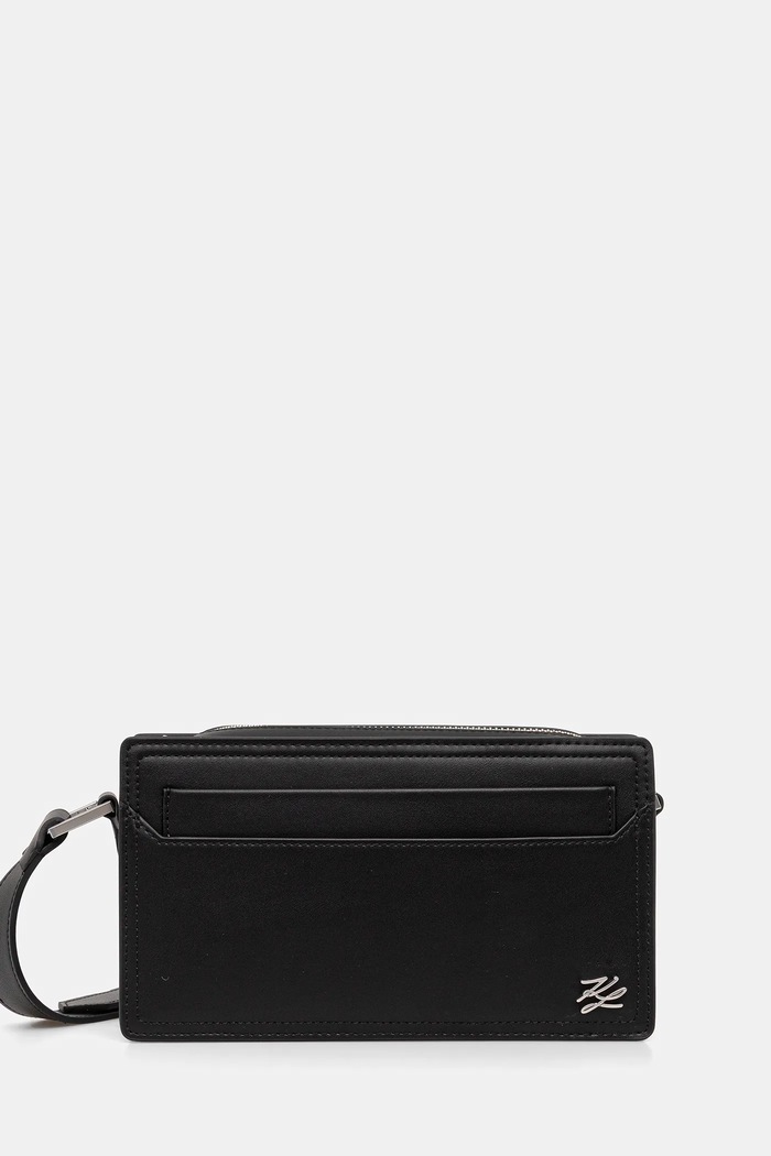 Karl Lagerfeld táska K/AUTOGRAPH művelúr fekete A4M30203