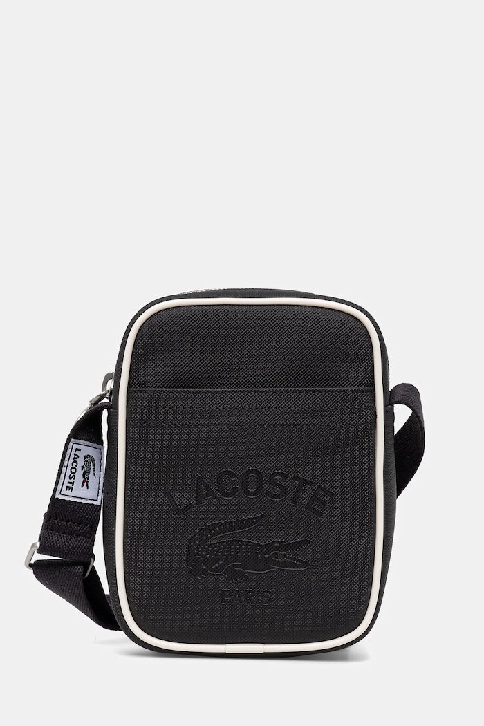 Malá taška Lacoste jednofarebný čierna NU4964UO
