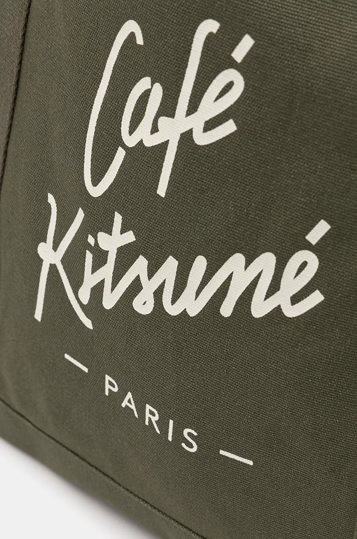 Хлопковая сумка Café Kitsuné Tote зелёный CKNU05101WW9001