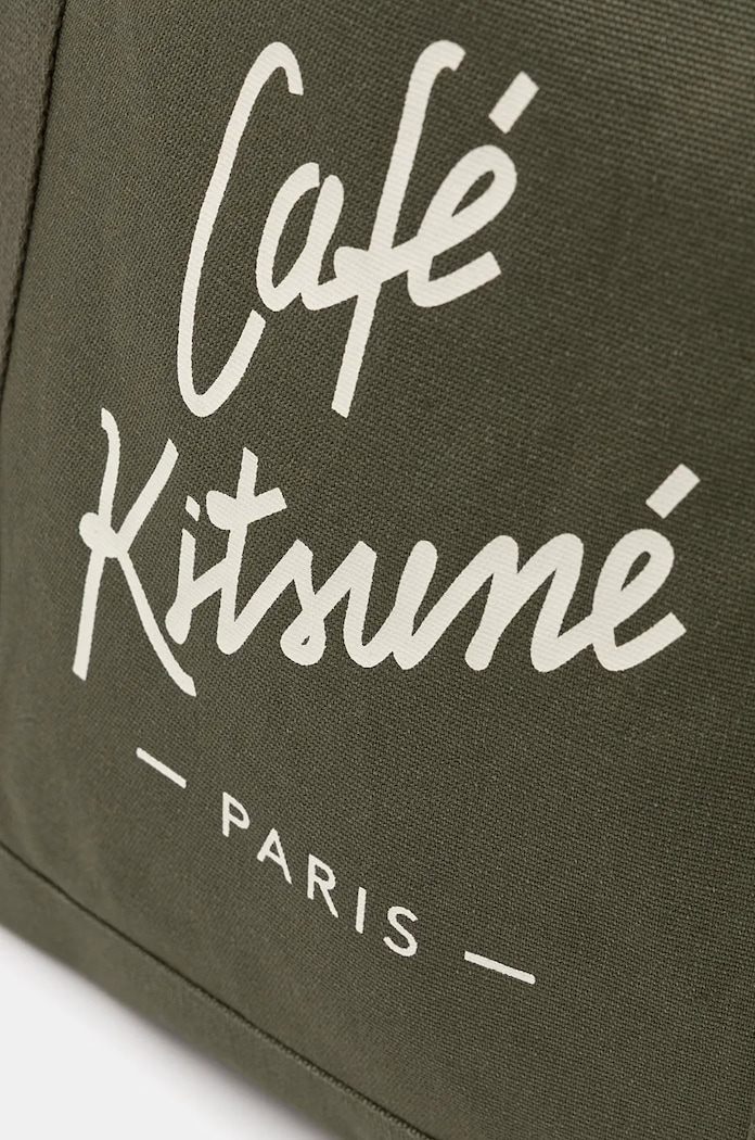 Хлопковая сумка Café Kitsuné Tote зелёный CKNU05101WW9001