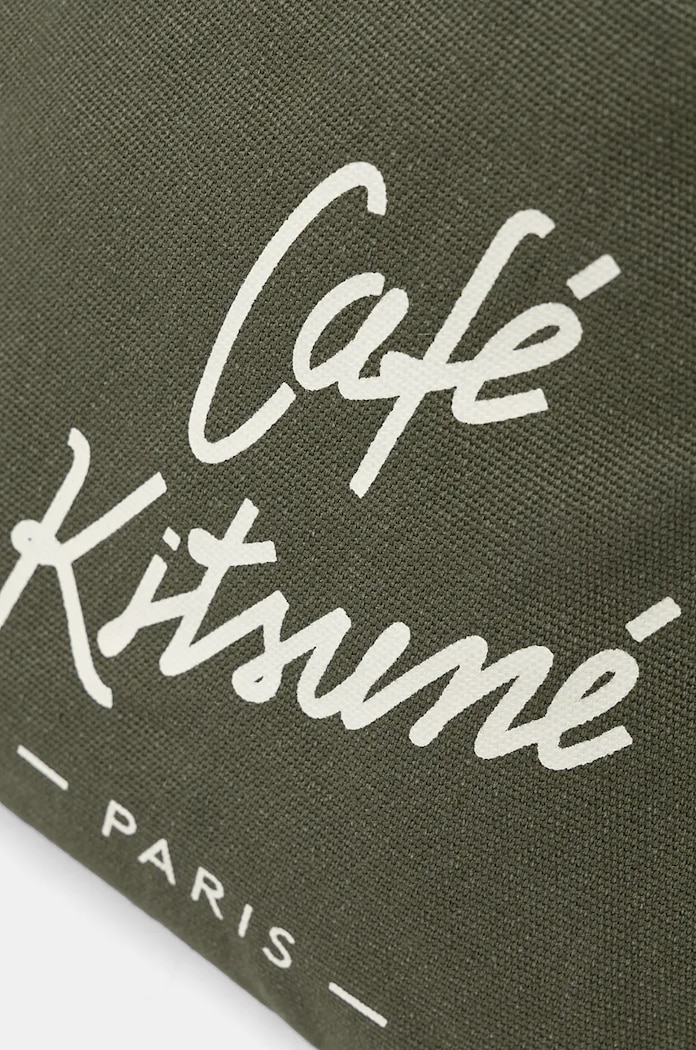 Хлопковая сумка Café Kitsuné Mini Tote зелёный PU05106WW9001