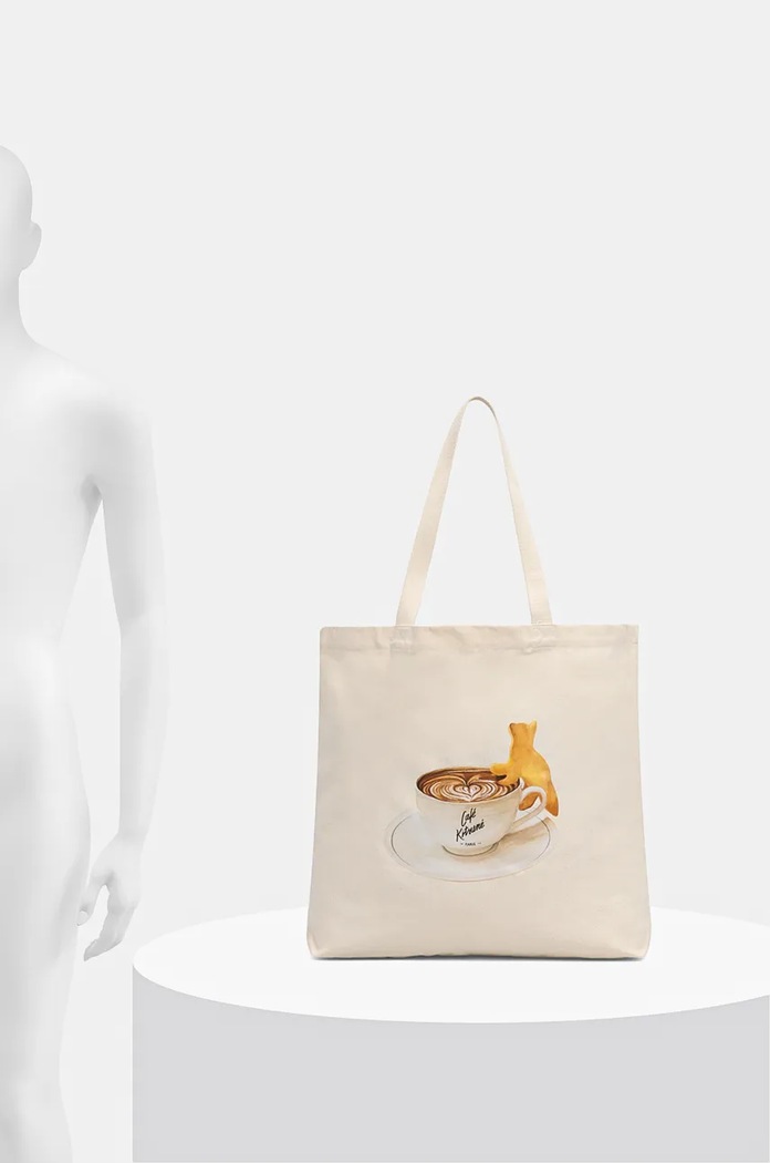 Хлопковая сумка Café Kitsuné Cappuccino Tote PU05108WB0013
