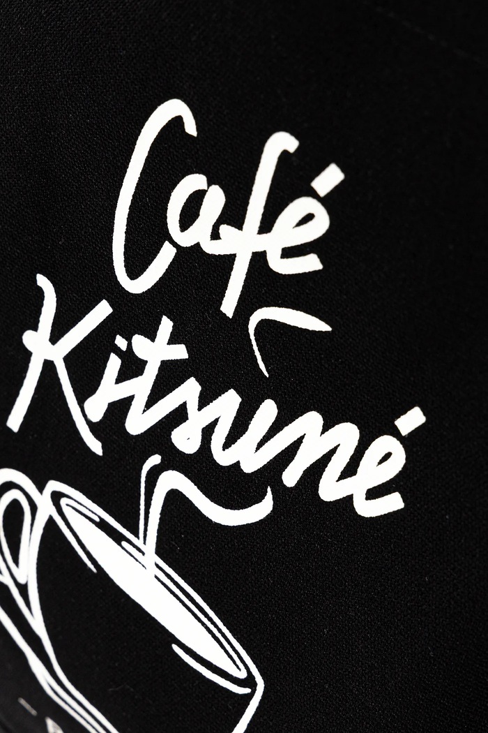 Хлопковая сумка Café Kitsuné Coffee Cup Tote чёрный CKMU05102WW9001